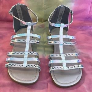 The Children's Place Holographic Gladiator Sandals